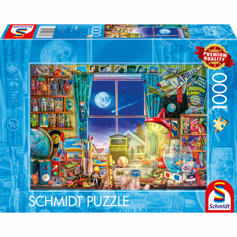 Schmidt Spiele Bis zum Mond, Puzzle, Erwachsenenpuzzle, Standard, 1000 Teile, 58882