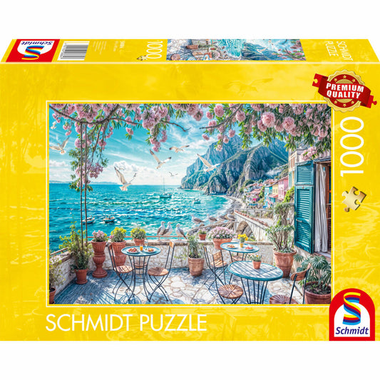 Schmidt Spiele Terrasse am Meer, Puzzle, Erwachsenenpuzzle, Standard, 1000 Teile, 58884