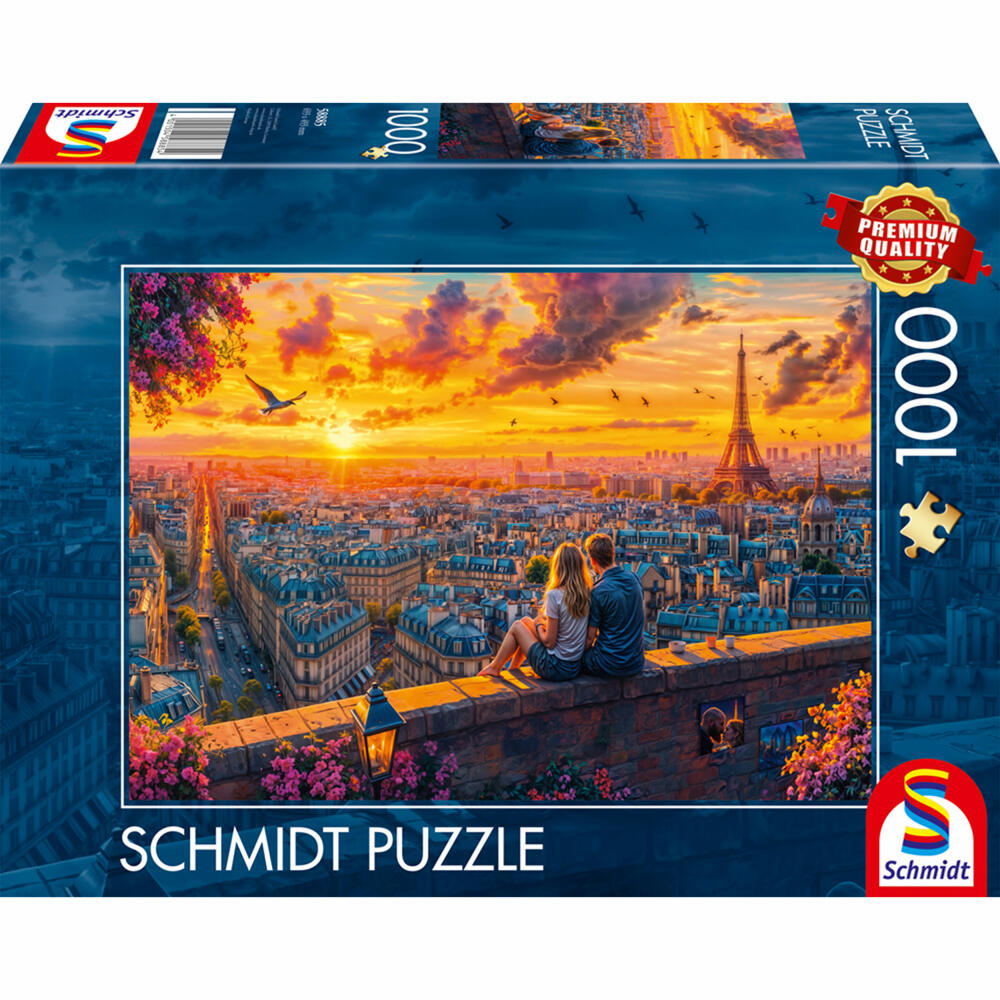 Schmidt Spiele Pariser Dachgeflüster, Puzzle, Erwachsenenpuzzle, Standard, 1000 Teile, 58885