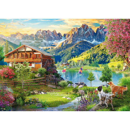 Schmidt Spiele Erholung in den Dolomiten, Puzzle, Erwachsenenpuzzle, Standard, 1000 Teile, 58886