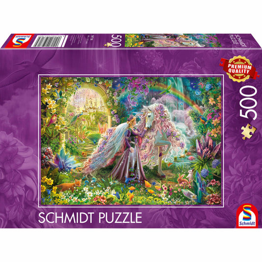 Schmidt Spiele Traumreise mit Einhorn, Puzzle, Erwachsenenpuzzle, Standard, 500 Teile, 59718