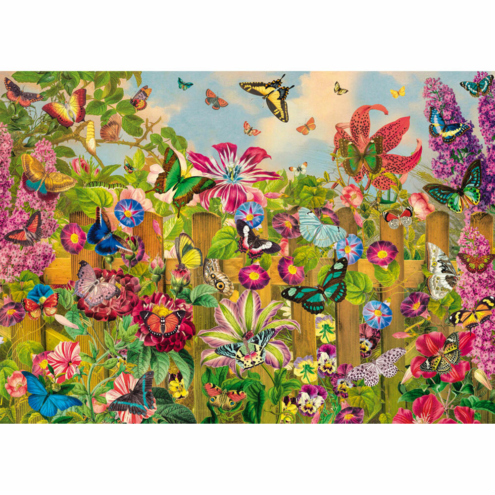 Schmidt Spiele Wunderschöner Schmetterlingsgarten, Puzzle, Erwachsenenpuzzle, Standard, 2000 Teile, 59746
