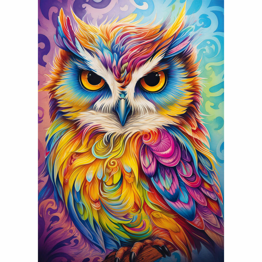 Schmidt Spiele Puzzle Owl in Parrot Dress, Standard, Adult Puzzle, 1000 Pieces, 59782