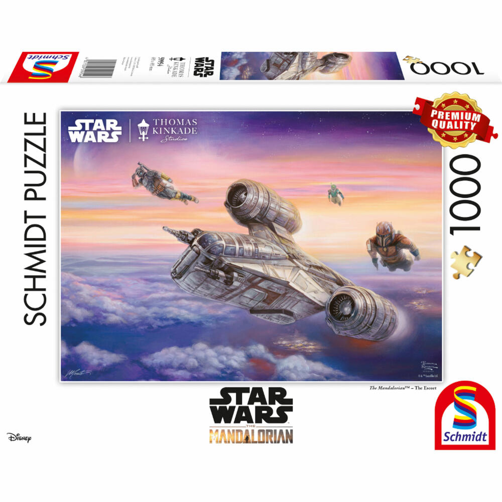Schmidt Spiele Lucas Film The Mandalorian The Escort, Thomas Kinkade, Puzzle, Adult Puzzle, 1000 Pieces, 59954