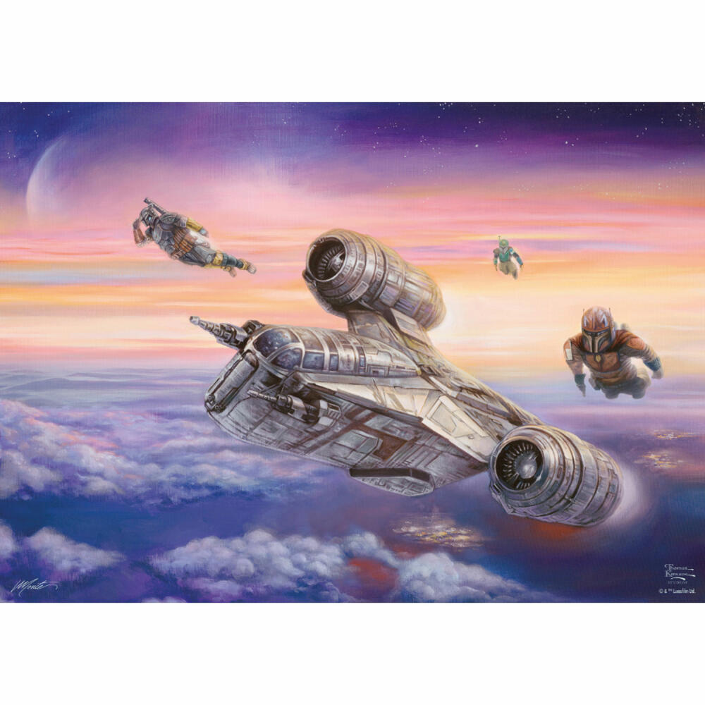 Schmidt Spiele Lucas Film The Mandalorian The Escort, Thomas Kinkade, Puzzle, Adult Puzzle, 1000 Pieces, 59954