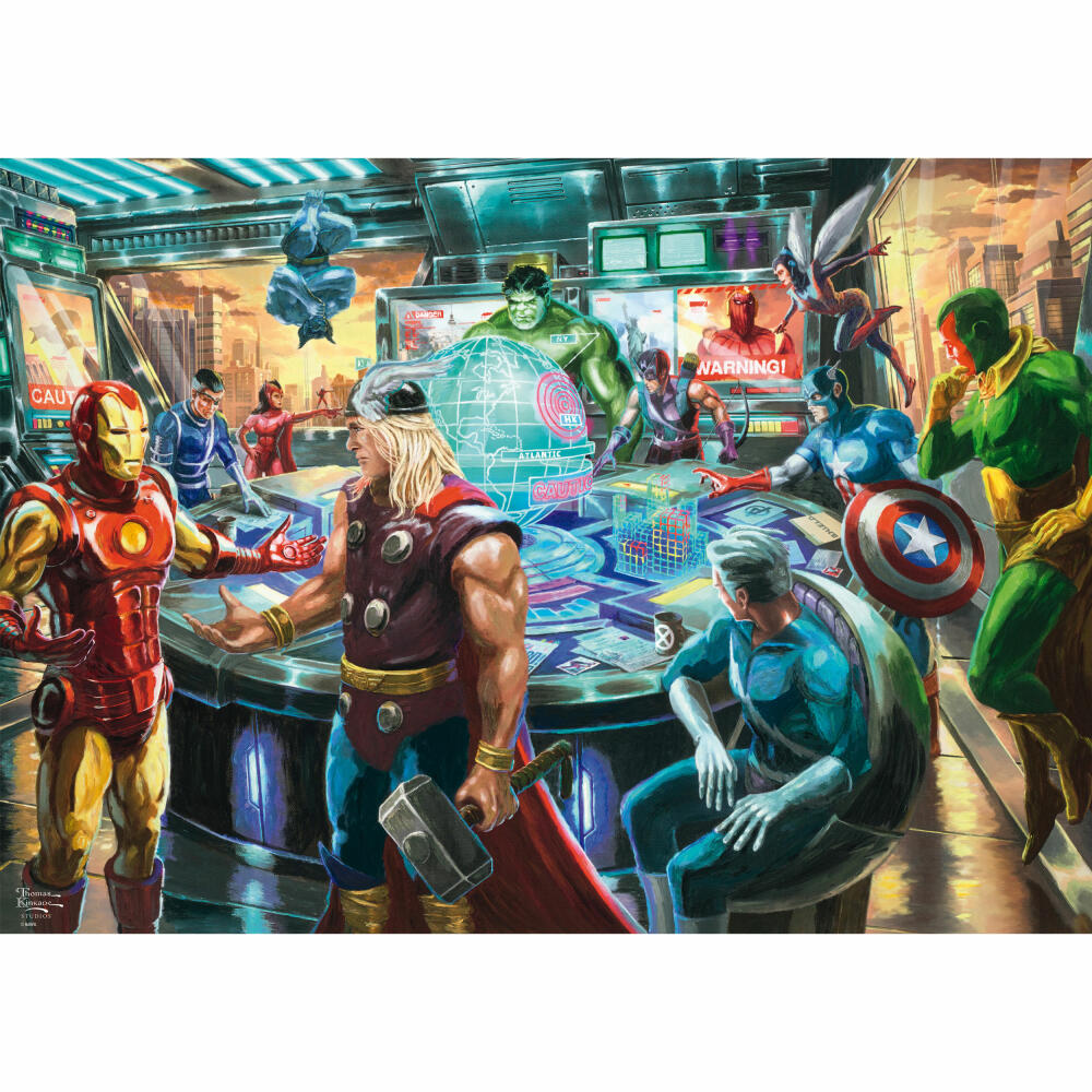 Schmidt Spiele Puzzle Marvel The Avengers, Thomas Kinkade, Adult Puzzle, 1000 Pieces, 59958