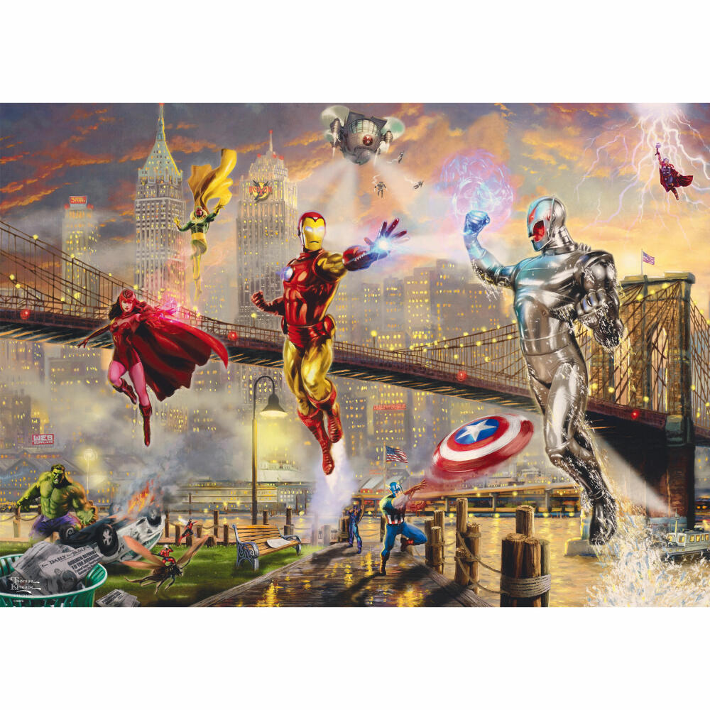 Schmidt Spiele Puzzle Marvel Iron Man, Thomas Kinkade, Adult Puzzle, 1000 Pieces, 59960