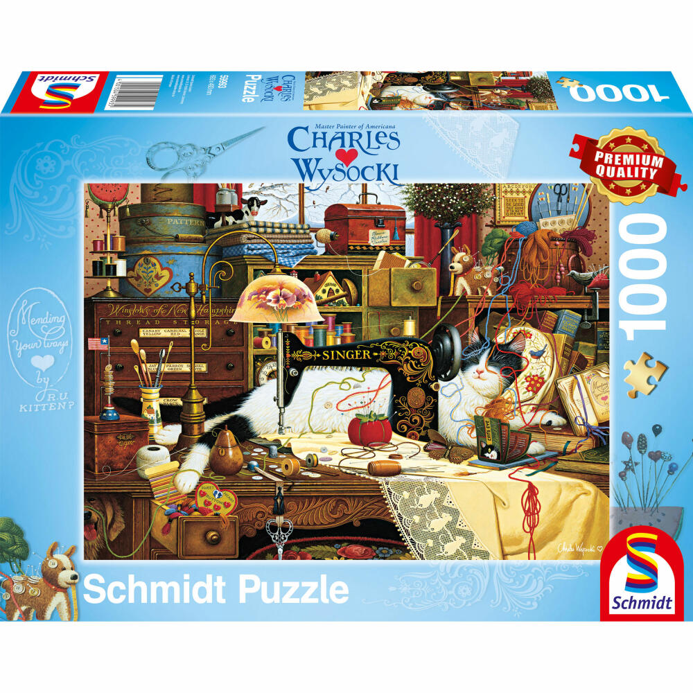 Schmidt Spiele Puzzle Maggie, the Chaotic One, Charles Wysocki, Adult Puzzle, Premium, 1000 Pieces, 59993