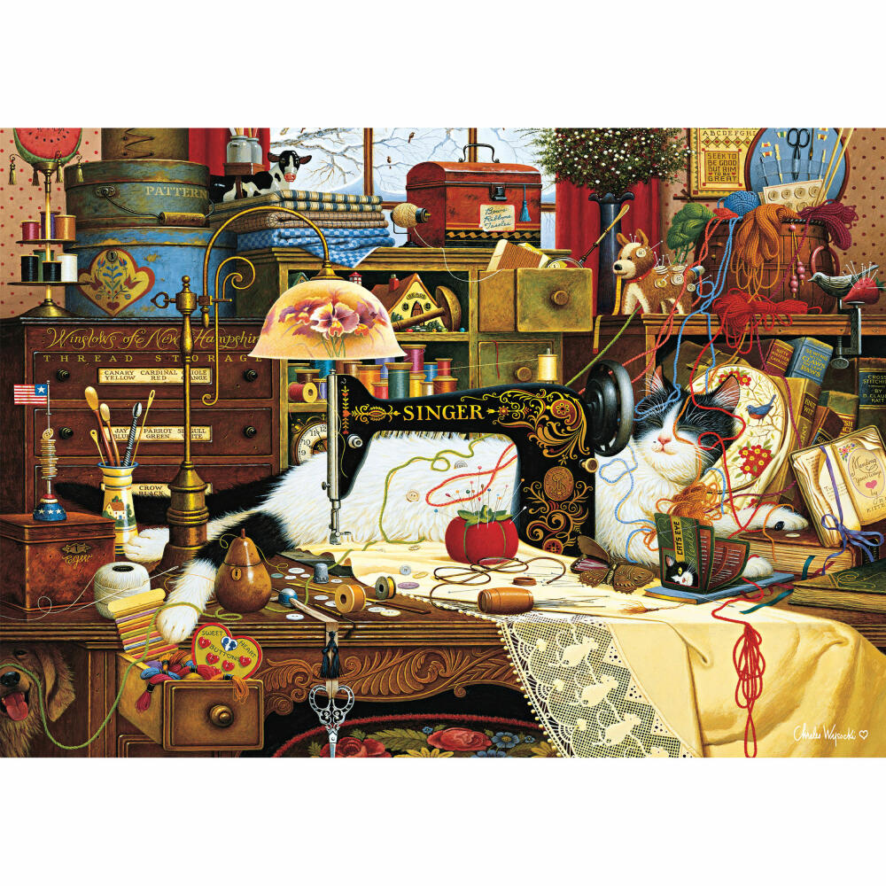 Schmidt Spiele Puzzle Maggie, the Chaotic One, Charles Wysocki, Adult Puzzle, Premium, 1000 Pieces, 59993