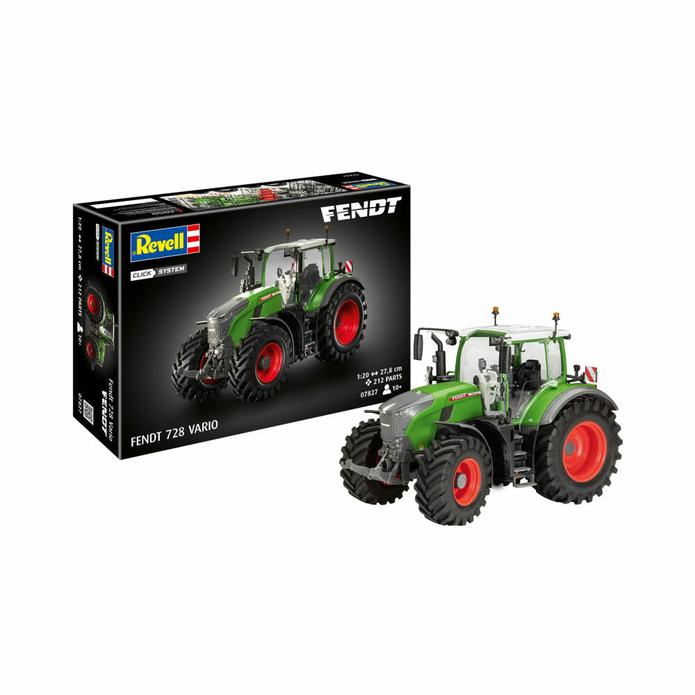 Revell Steckbausatz Fendt 728 Vario Traktor Click System, 212 Teile, 1:20, 07827