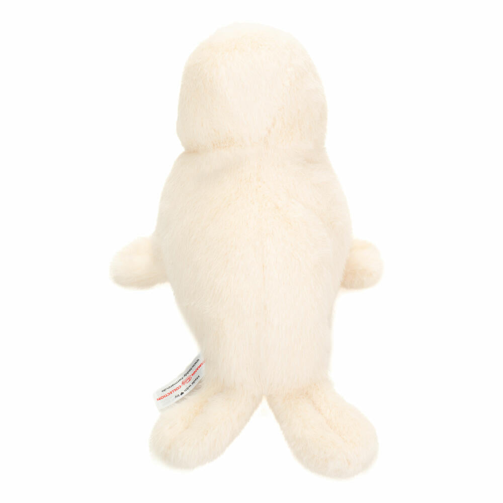 Teddy Hermann Robbe, Kuscheltier, Stofftier, Plüschtier, weiß, 25 cm, 900412