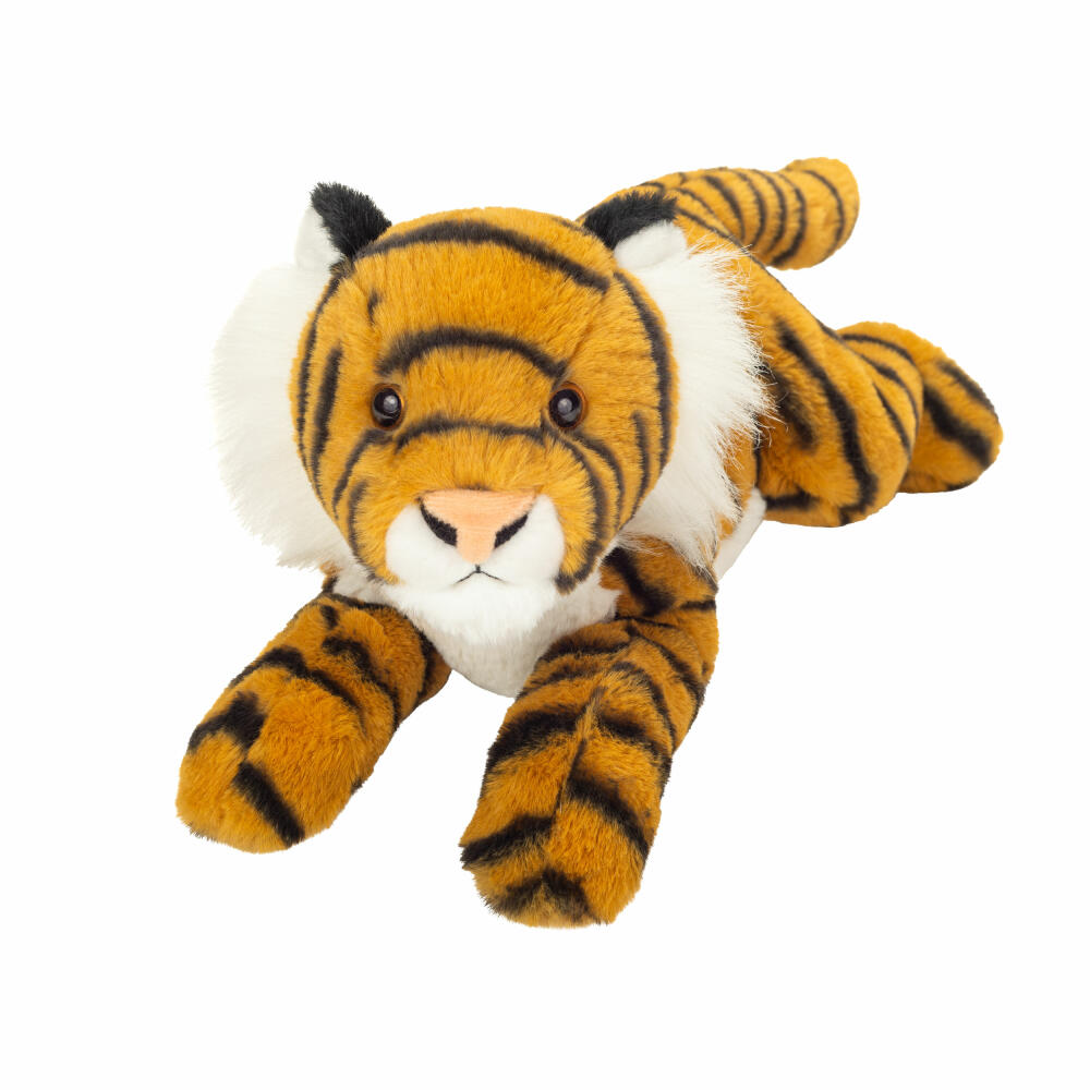 Teddy Hermann Tiger liegend, Kuscheltier, Stofftier, Plüschtier, 33 cm, 904830