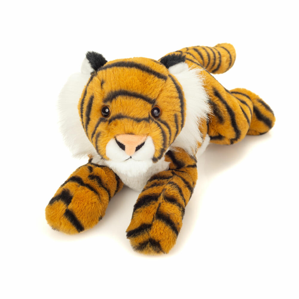 Teddy Hermann Tiger liegend, Kuscheltier, Stofftier, Plüschtier, 33 cm, 904830