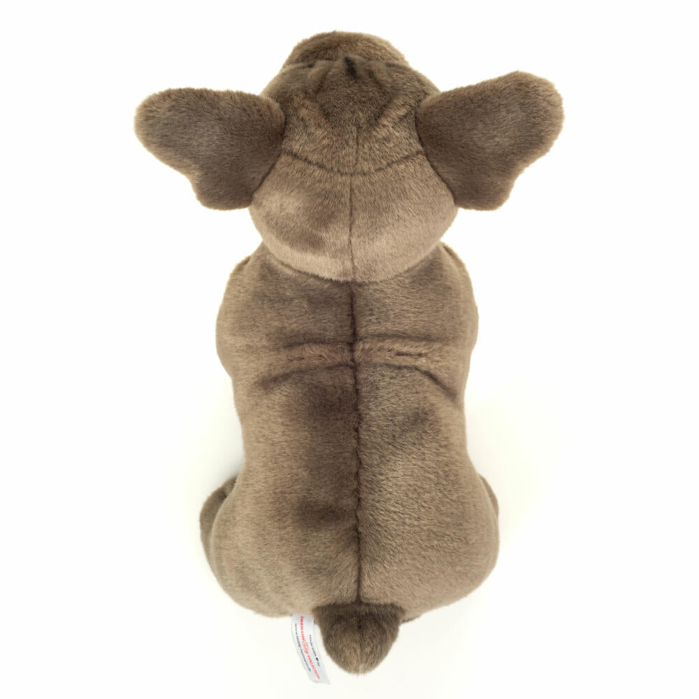 Teddy Hermann Französische Bulldogge stehend, Kuscheltier, Stofftier, Plüschtier, grau, 30 cm, 919995