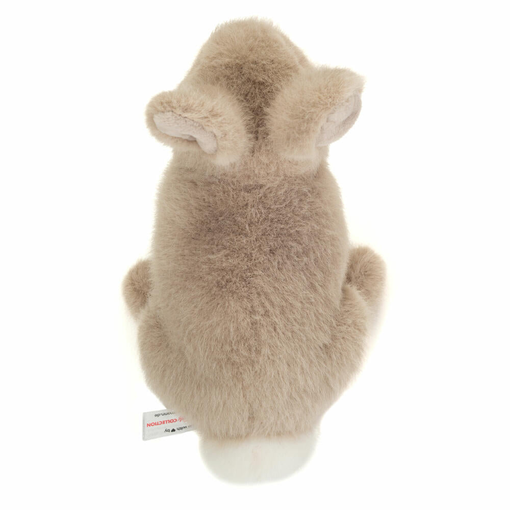 Teddy Hermann Hase sitzend, Kuscheltier, Stofftier, Plüschtier, Grau, 20 cm, 937371