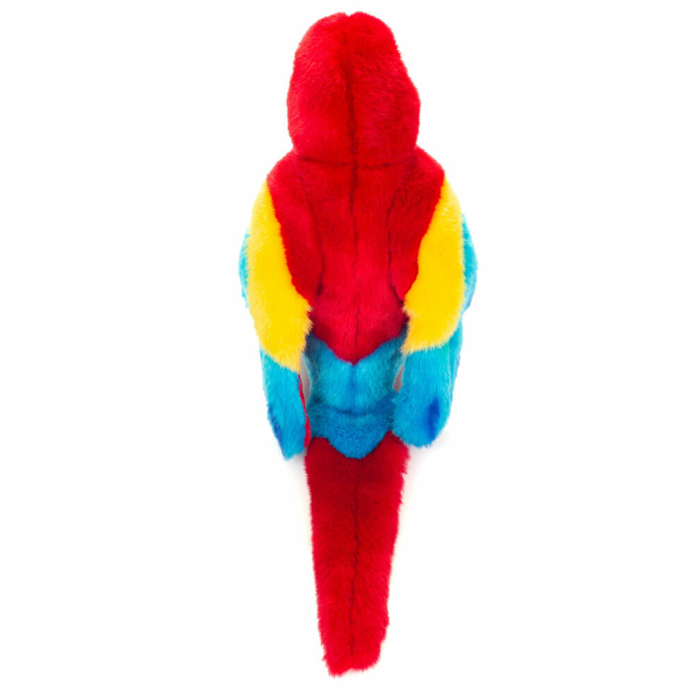 Teddy Hermann Papagei Scharlachara, Kuscheltier, Stofftier, Plüschtier, rot, 27 cm, 941781