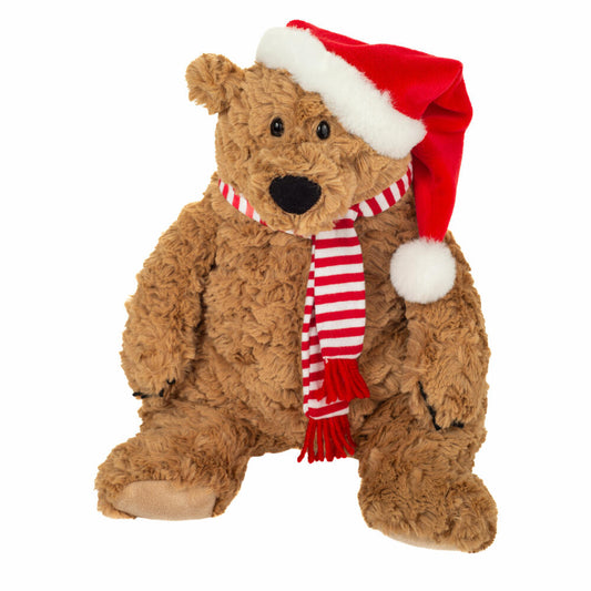 Teddy Hermann Braunbär Howard Christmas Edition, Kuscheltier, Stofftier, Plüschtier, 34 cm, 946106