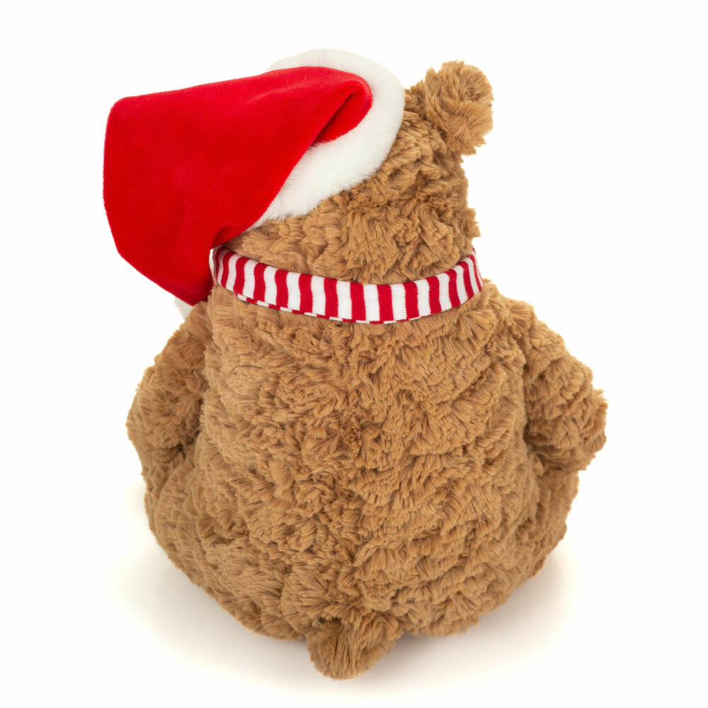 Teddy Hermann Braunbär Howard Christmas Edition, Kuscheltier, Stofftier, Plüschtier, 34 cm, 946106