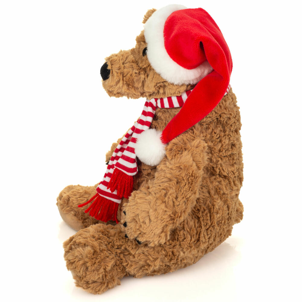 Teddy Hermann Braunbär Howard Christmas Edition, Kuscheltier, Stofftier, Plüschtier, 34 cm, 946106