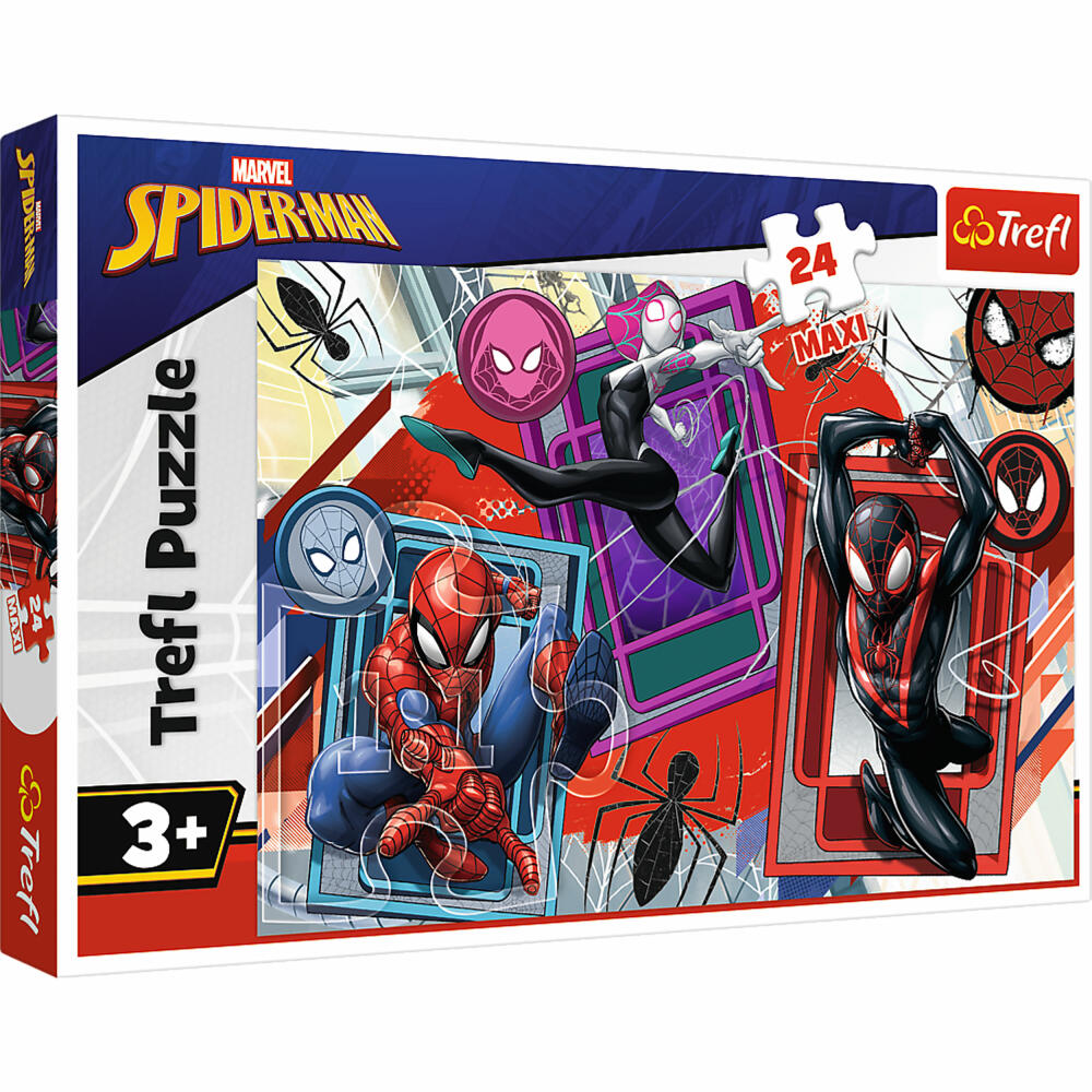 Trefl Maxi Puzzle Spiderman, Kinderpuzzle, Kinder, 24 Teile, 60 x 40 cm, 14366