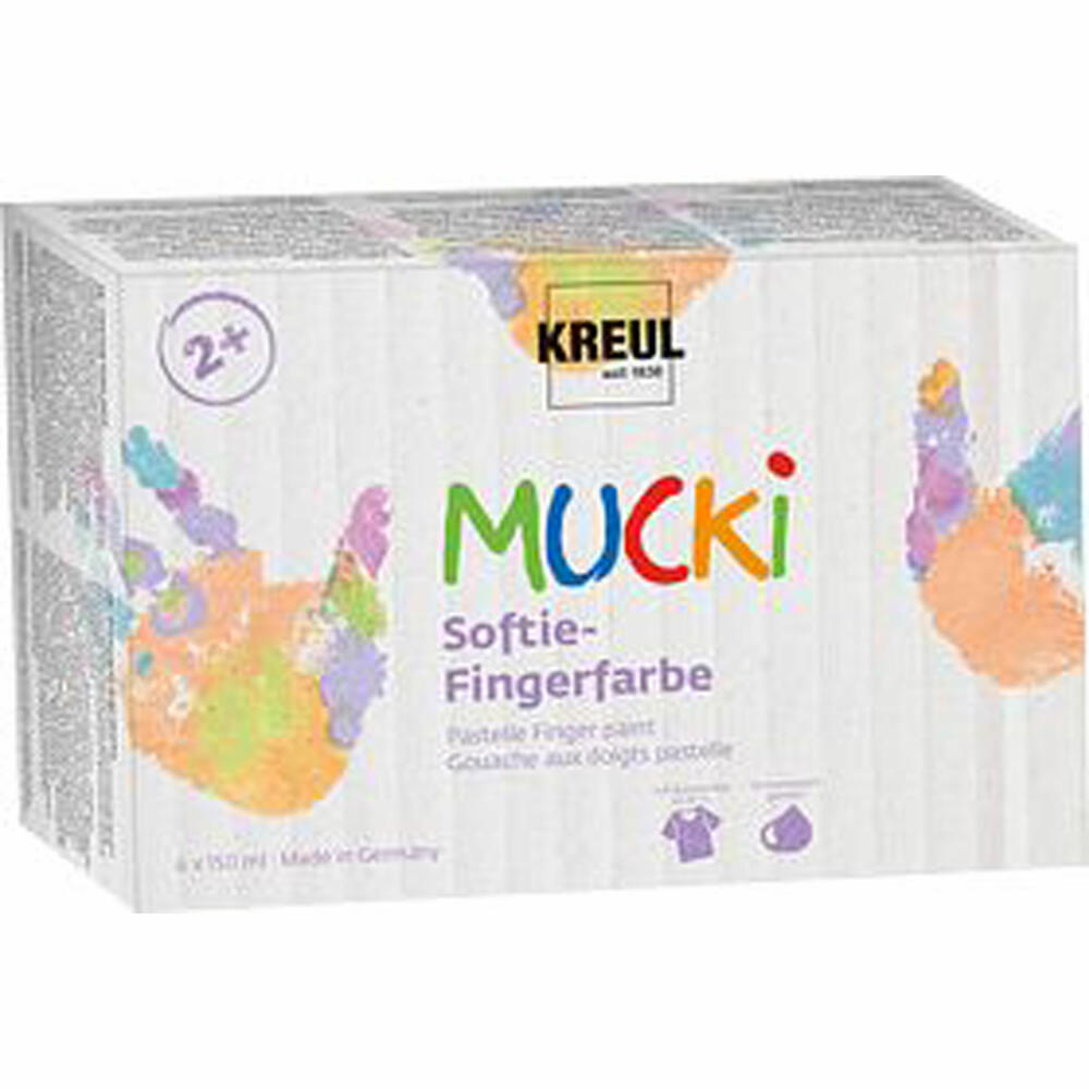Hobby Line MUCKI Softie-Fingerfarbe 6er Set 150 ml, 2321