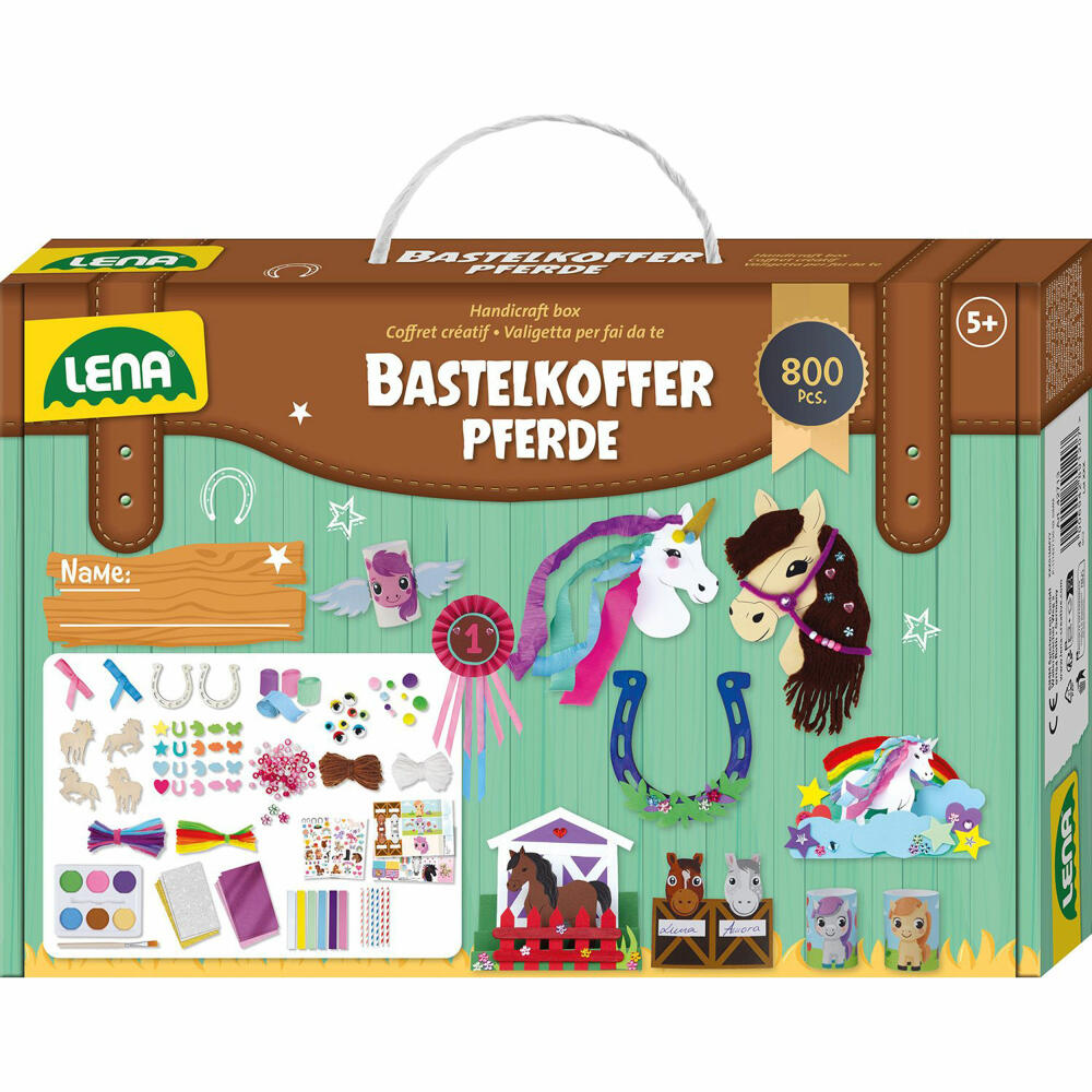 LENA Bastelkoffer Pferde, Premium, 42669
