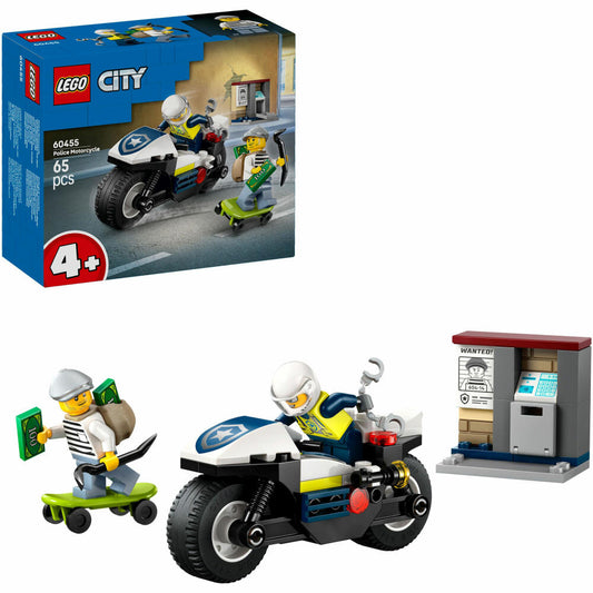 LEGO City Verfolgungsjagd mit dem Polizeimoto, 60455