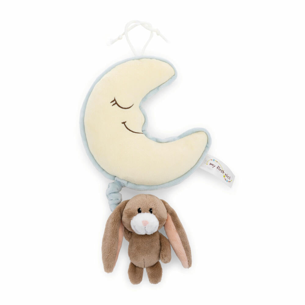 NICI Spieluhr Mond 16x14cm mit Hase Lopino 9c, 62986