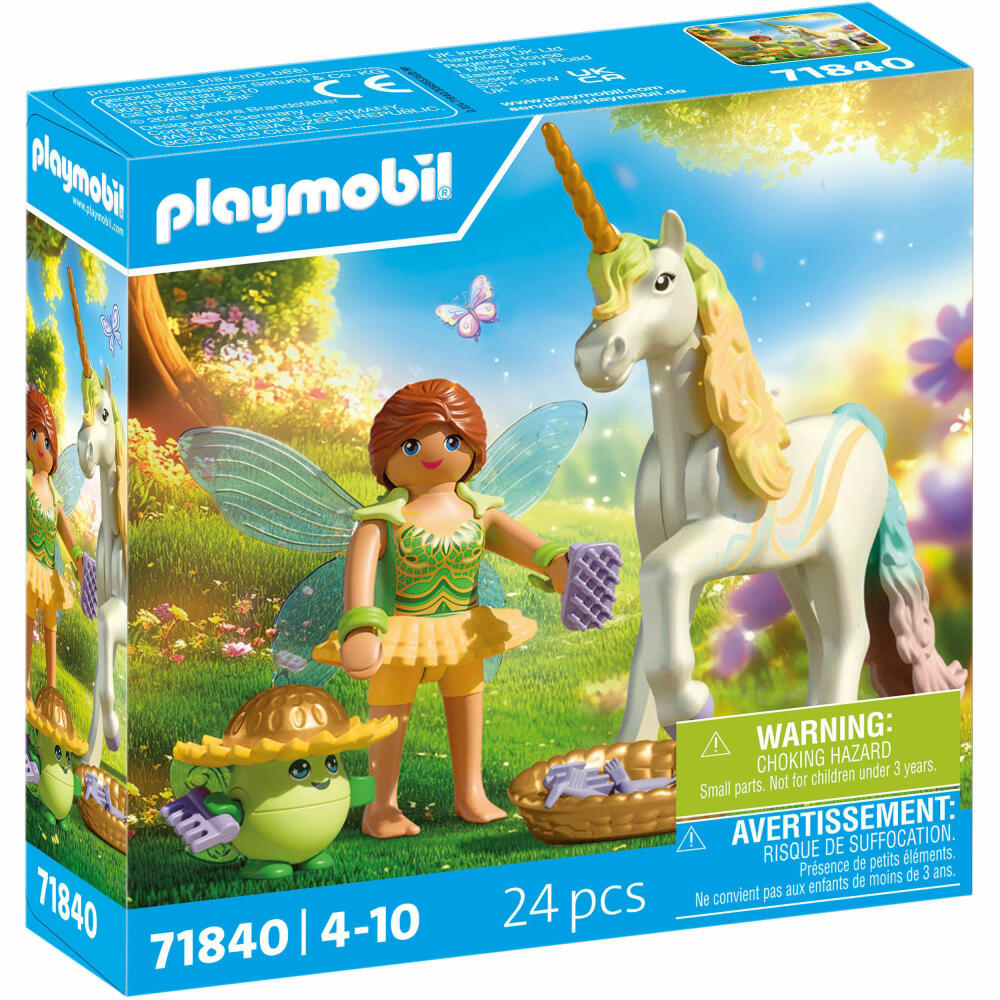 PLAYMOBIL Sammeleinhorn Regenbogenblume mit Fee, 71840