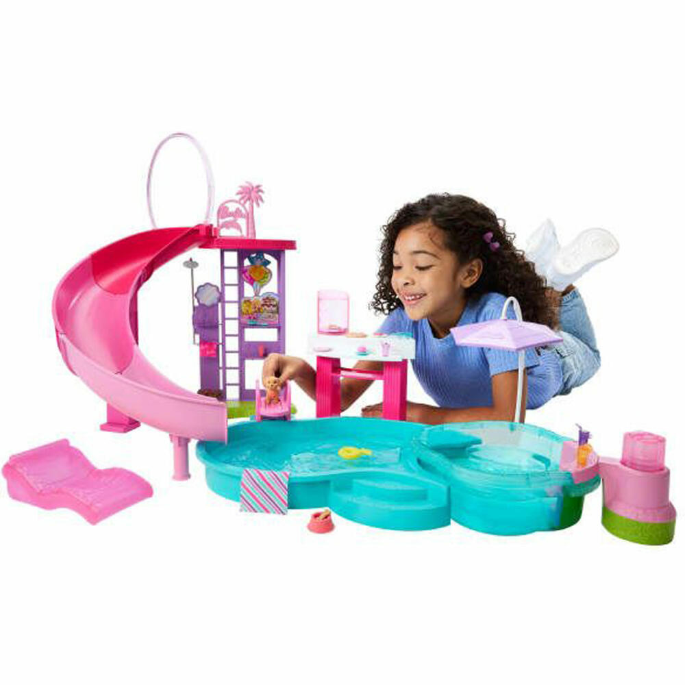 Barbie BRB Traumpool Spielset,Rutsche+Whirlpool, JFP01
