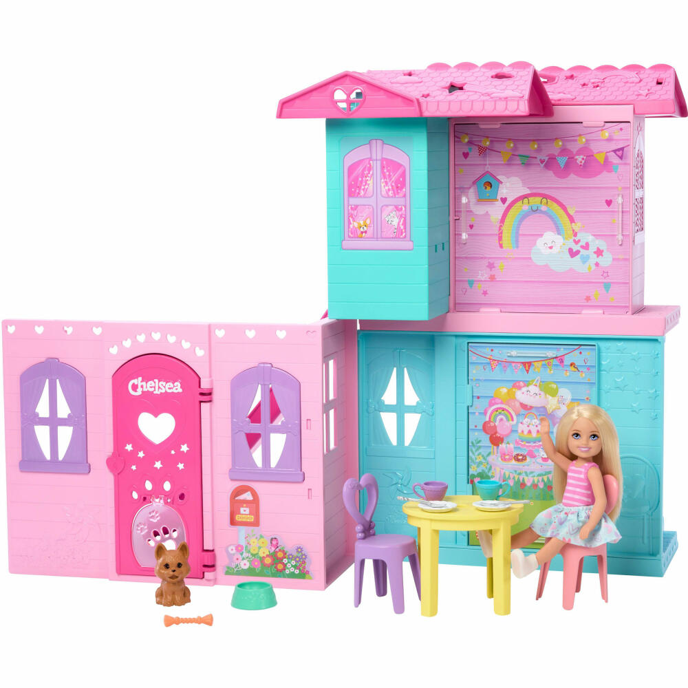Barbie BRB Chelsea Pop-up-Puppenhaus mit Puppe, JFW49