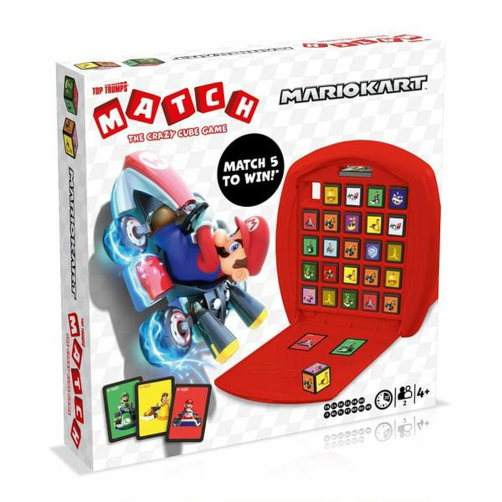 Winning Moves Match - Mario Kart, Würfelspiel, Familienspiel, Gesellschaftsspiel, ab 4 Jahren, WM03690-ML1-6