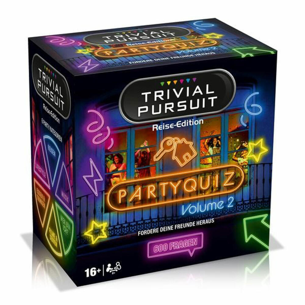 Winning Moves Trivial Pursuit - Party Quiz Vol. 2, Quizspiel, Kartenspiel, Gesellschaftsspiel, ab 16 Jahren, WM03917-GER-6
