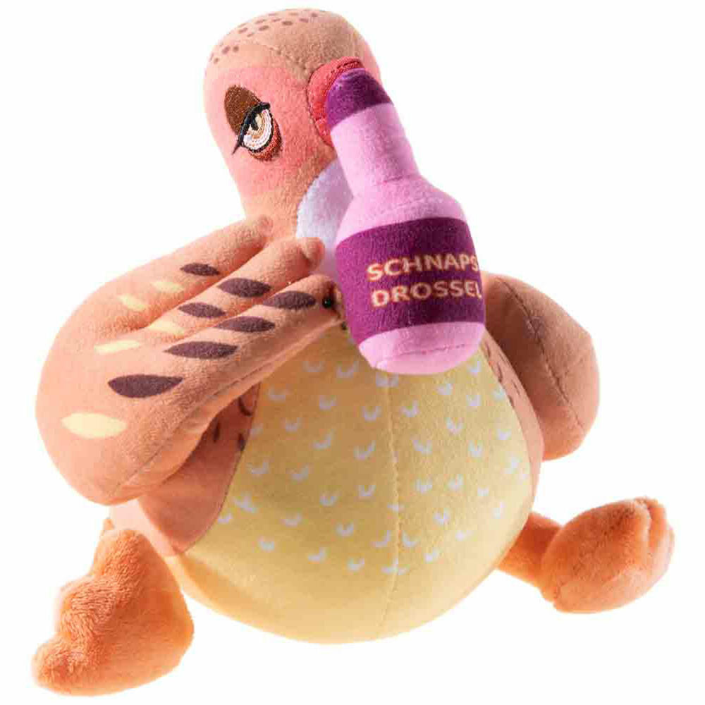 Heunec CharakTier Schnapsdrossel, Kuscheltier, Plüschtier, Stofftier, 15 cm, 325876