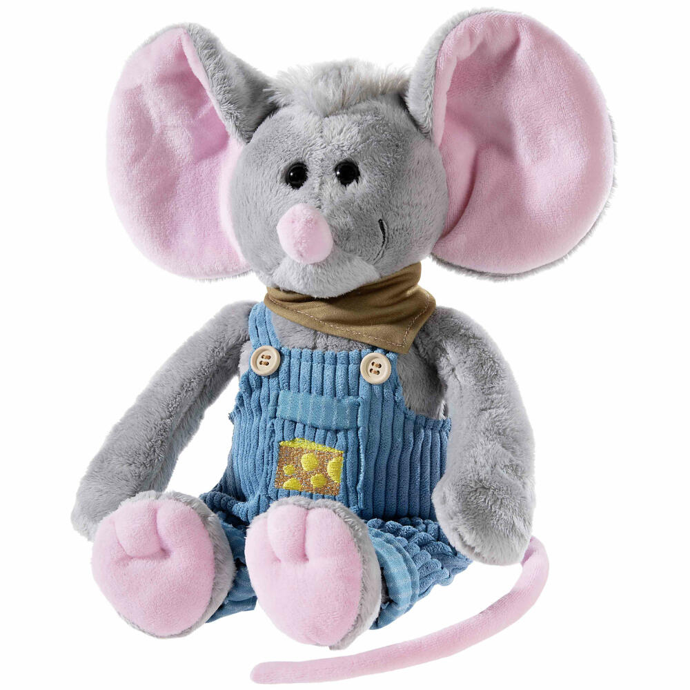 Heunec Latzhosen-Gang Maus, Kuscheltier, Plüschtier, Stofftier, 35 cm, 335172