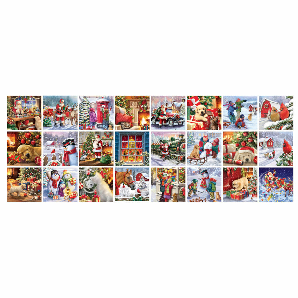 Eurographics Puzzle Adventskalender - Classic Christmas, 24 x 50 Teile, 12.5 x 12.5 cm, 8924-5735