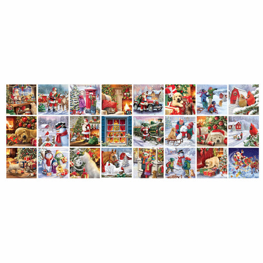 Eurographics Puzzle Adventskalender - Classic Christmas, 24 x 50 Teile, 12.5 x 12.5 cm, 8924-5735
