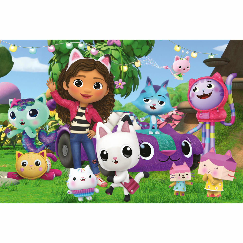 Schmidt Spiele Gabbyss Dollhouse Happy Friends, Puzzle, Children's Puzzle, Glitter Puzzle, 60 Pieces, 56474