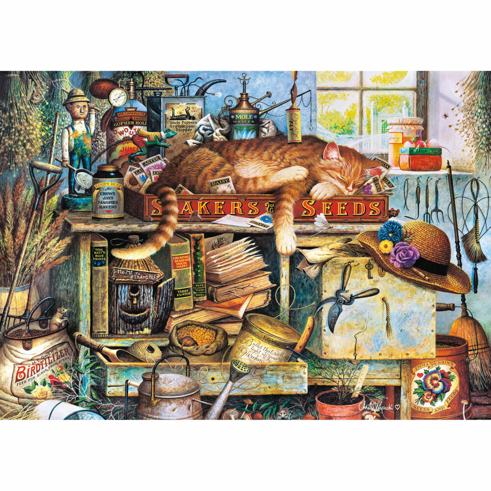 Schmidt Spiele Puzzle Remington, der Gärtner, Charles Wysocki, Erwachsenenpuzzle, Premium, 1000 Teile, 59992