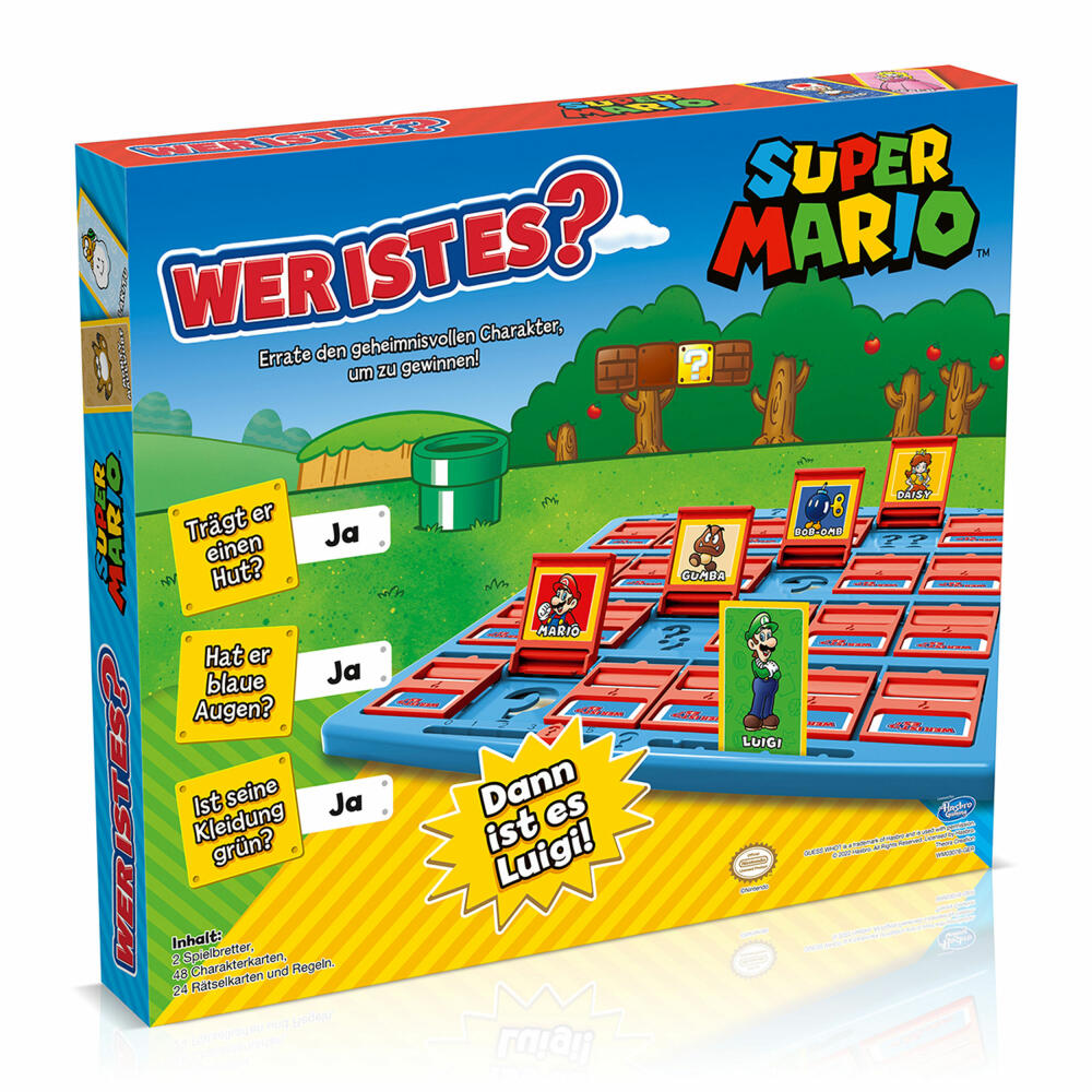 Winning Moves Wer ist es? Super Mario, Ratespiel, Gesellschaftsspiel, ab 3 Jahren, WM03076-GER-6