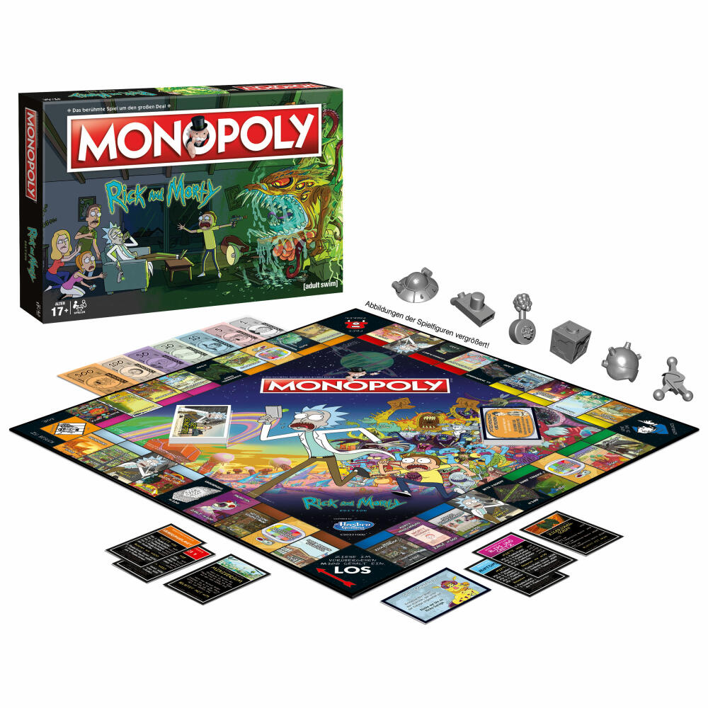 Winning Moves Monopoly - Rick & Morty, Brettspiel, Gesellschaftsspiel, ab 17 Jahren, 45069