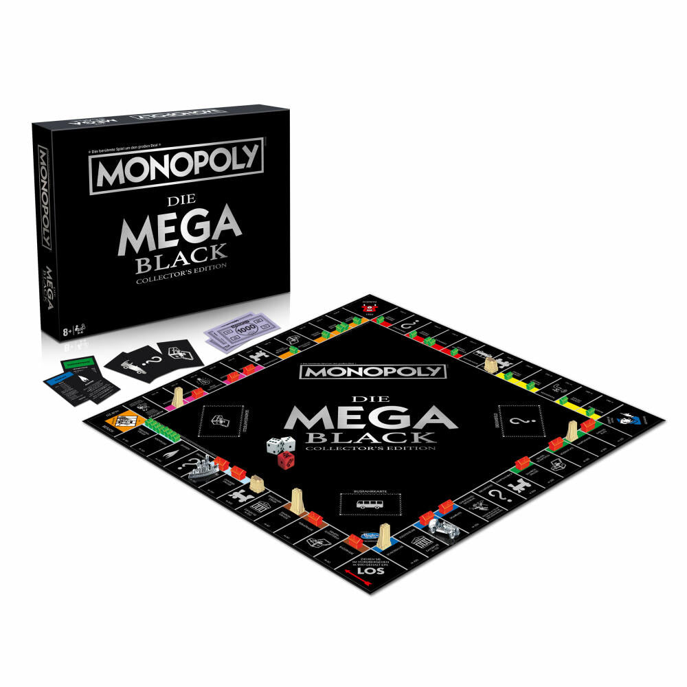 Winning Moves Monopoly - Mega - Black Edition, Brettspiel, Gesellschaftsspiel, ab 8 Jahren, 46226