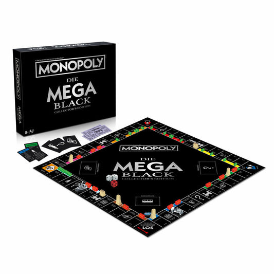 Winning Moves Monopoly - Mega - Black Edition, Brettspiel, Gesellschaftsspiel, ab 8 Jahren, 46226