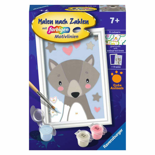 Ravensburger Malen nach Zahlen Kleiner Wolf, Malvorlage, Malset, Malen, Kinder, 20289