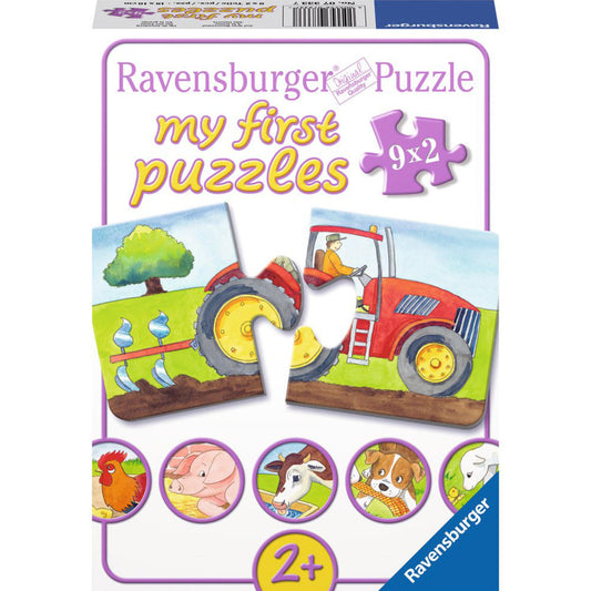 Ravensburger Puzzle On The Farm, My First Puzzles, Children's Puzzle, Laying Game, Children's Game, Puzzle Game, 2 Pieces, 07333 7