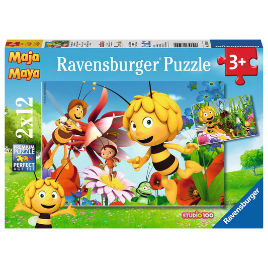 Ravensburger Puzzle Maya the Bee on the Flower Meadow, Children's Puzzle, Laying Game, Children's Game, Puzzle Game, Including Mini Poster, 12 Pieces, 07594 2