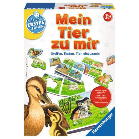 Ravensburger First Learning Through Play My Animal To Me, Learning Game for Basic Knowledge, Skill Game, Puzzle, Children's Game, Children's Game, 24731 8