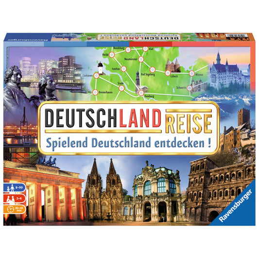 Ravensburger Family Games Germany Trip, Race Game, Dice Game, Dice Running Game, Board Game, Family Game, 26492 6