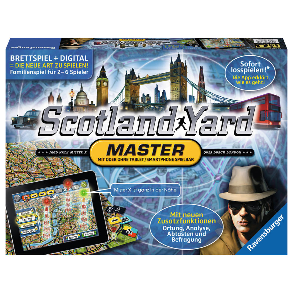 Ravensburger Family Games Scotland Yard Master, Detective Game, Search Game, Cult Game, Parlor Game, Board Game, Family Game, 26602 9
