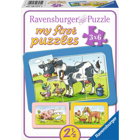 Ravensburger Puzzle Good Animal Friends, My First Puzzles, Children's Puzzle, Laying Game, Children's Game, Puzzle Game, 6 Pieces, 06571 4